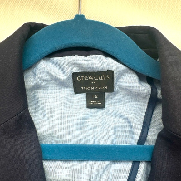 J. Crew Boys' Thompson Navy Suit Jacket and Pants in Flex Chino - Sz 12 - Picture 3 of 5